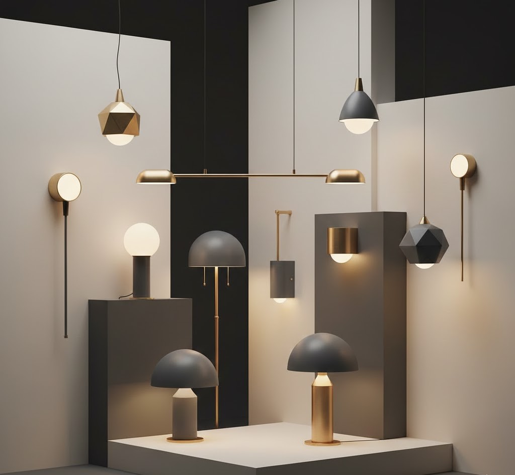 Showcase of minimalist lighting fixtures